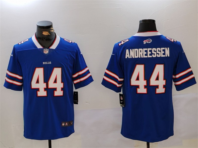 Men's Buffalo Bills #44 Joe Andreessen Blue Vapor Untouchable Limited Stitched Jersey